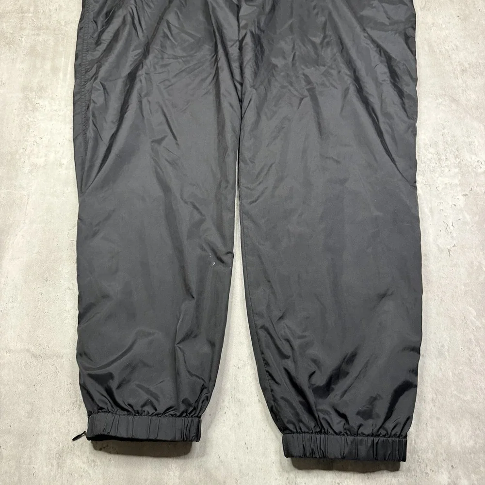 Adidas Vintage 90s Black Nylon Windbreaker Track Pants Men XL Joggers Zipper Leg